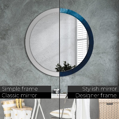 Miroir rond avec décoration Art abstrait