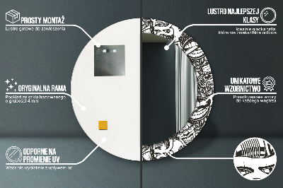 Miroir rond imprimé Fluide abstrait