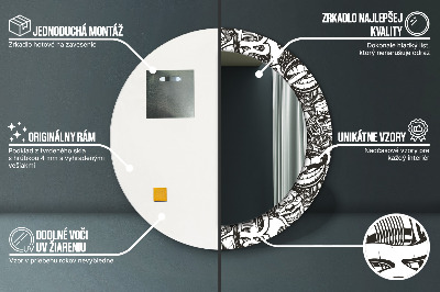 Miroir rond imprimé Fluide abstrait