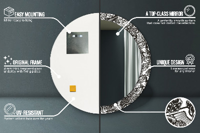 Miroir rond imprimé Fluide abstrait