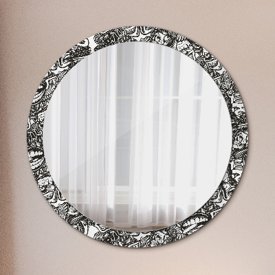 Miroir rond imprimé Fluide abstrait