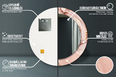 Miroir rond avec décoration Fluide abstrait