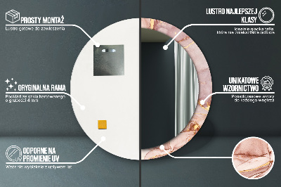 Miroir rond avec décoration Fluide abstrait