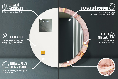 Miroir rond avec décoration Fluide abstrait