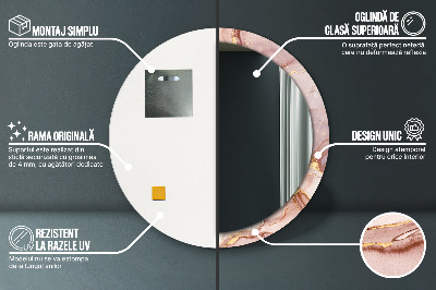Miroir rond avec décoration Fluide abstrait