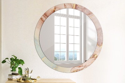Miroir rond avec décoration Fluide abstrait