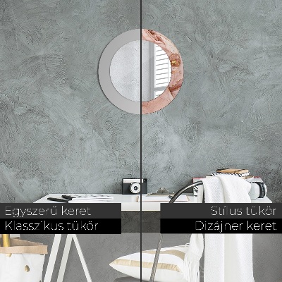 Miroir rond avec décoration Fluide abstrait