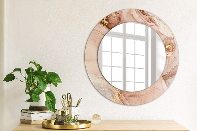 Miroir rond avec décoration Fluide abstrait