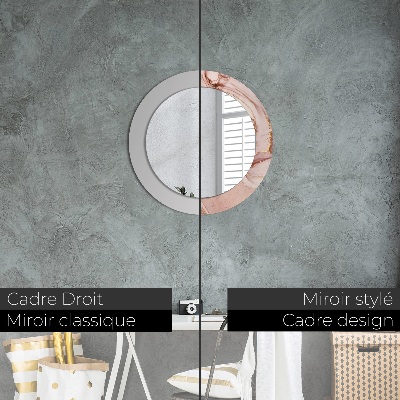 Miroir rond avec décoration Fluide abstrait