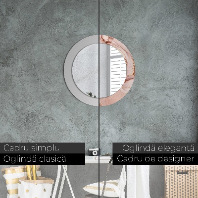 Miroir rond avec décoration Fluide abstrait