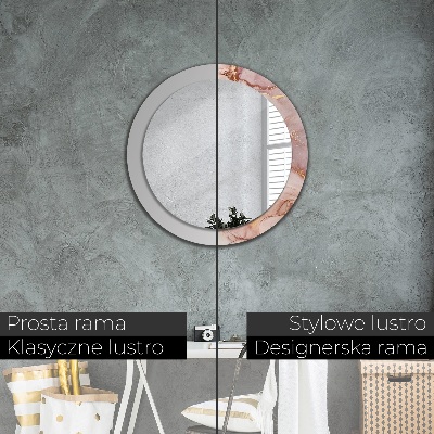 Miroir rond avec décoration Fluide abstrait