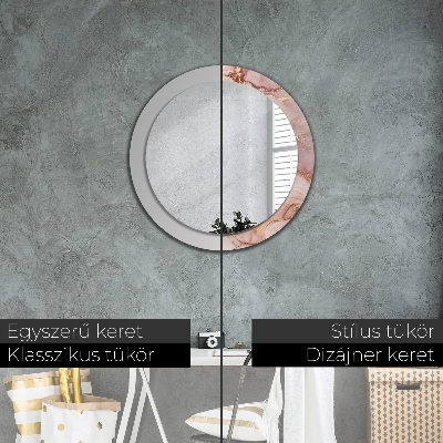 Miroir rond avec décoration Fluide abstrait