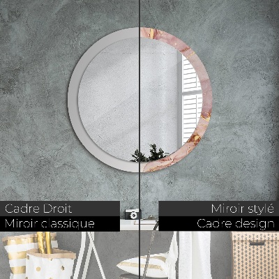 Miroir rond avec décoration Fluide abstrait