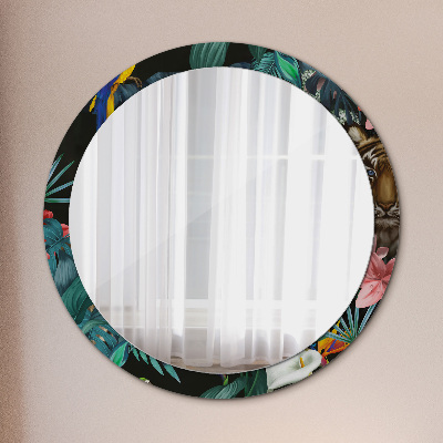 Miroir rond imprimé Forêt dans la jungle