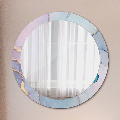 Miroir rond avec décoration Fluide abstrait