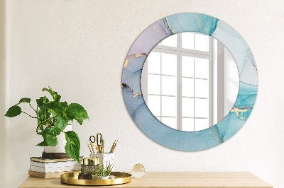 Miroir rond avec décoration Fluide abstrait