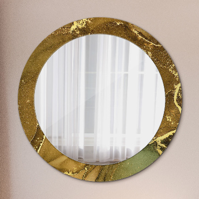 Miroir rond imprimé Tourbillons métalliques