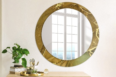Miroir rond imprimé Tourbillons métalliques
