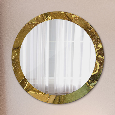 Miroir rond imprimé Tourbillons métalliques