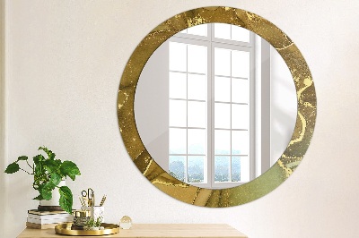 Miroir rond imprimé Tourbillons métalliques