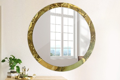 Miroir rond imprimé Tourbillons métalliques