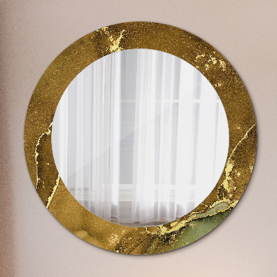 Miroir rond imprimé Tourbillons métalliques