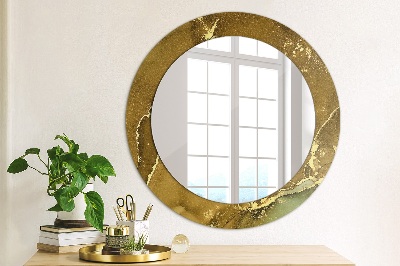 Miroir rond imprimé Tourbillons métalliques