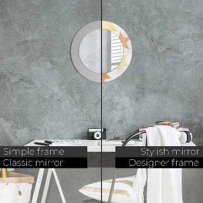 Miroir rond avec décoration Étoiles pastel