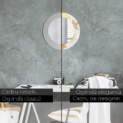 Miroir rond avec décoration Étoiles pastel