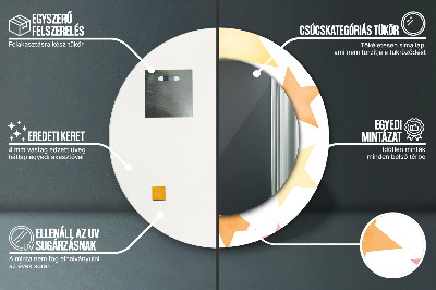 Miroir rond avec décoration Étoiles pastel