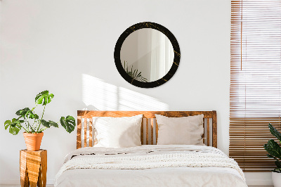 Miroir rond avec décoration Marbre noir