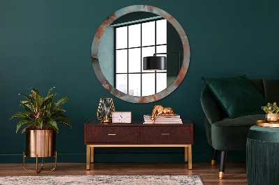 Miroir rond imprimé Marbres d'onyx