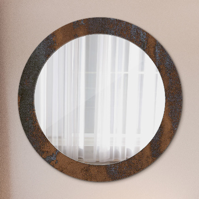 Miroir rond avec décoration Rustique métallique