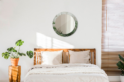 Miroir rond imprimé Feuilles de fougère