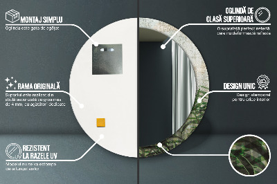 Miroir rond imprimé Feuilles de fougère