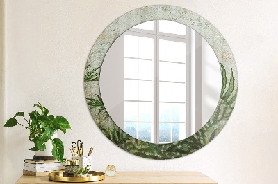 Miroir rond imprimé Feuilles de fougère