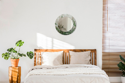 Miroir rond imprimé Feuilles de fougère