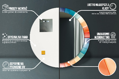 Miroir rond avec décoration Bandes concentriques radiales