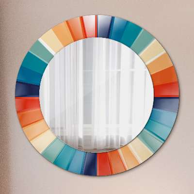 Miroir rond avec décoration Bandes concentriques radiales