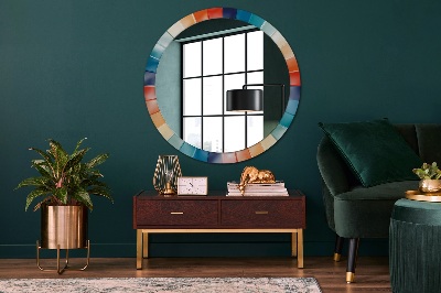 Miroir rond avec décoration Bandes concentriques radiales