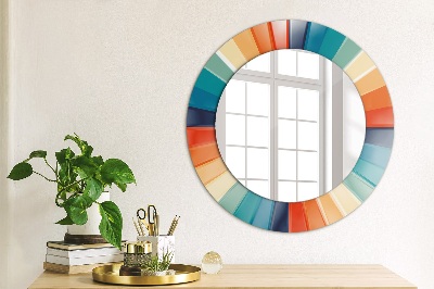 Miroir rond avec décoration Bandes concentriques radiales
