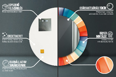 Miroir rond avec décoration Bandes concentriques radiales