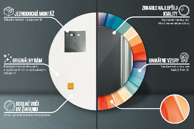 Miroir rond avec décoration Bandes concentriques radiales