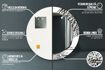 Miroir rond imprimé Motif graffiti