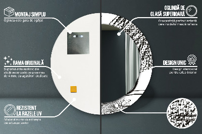 Miroir rond imprimé Motif graffiti