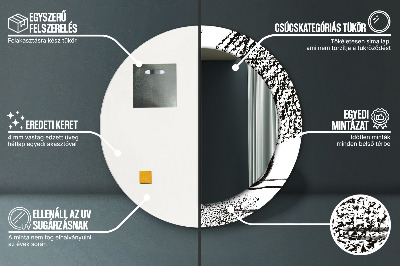 Miroir rond imprimé Motif graffiti