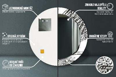Miroir rond imprimé Motif graffiti