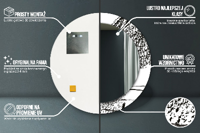 Miroir rond imprimé Motif graffiti