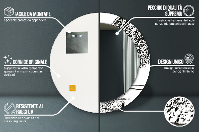 Miroir rond imprimé Motif graffiti