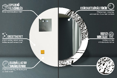 Miroir rond imprimé Motif graffiti
